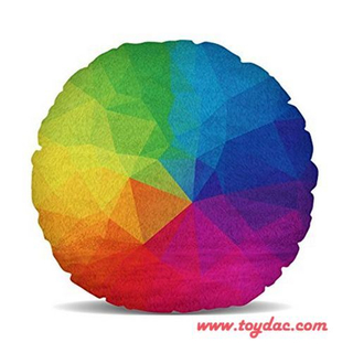 Coussin arc-en-ciel en textile de maison imprimé numériquement