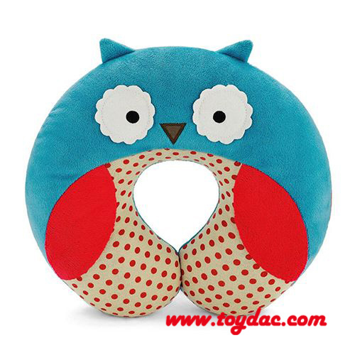 Oreiller hibou 100 % coton rembourré