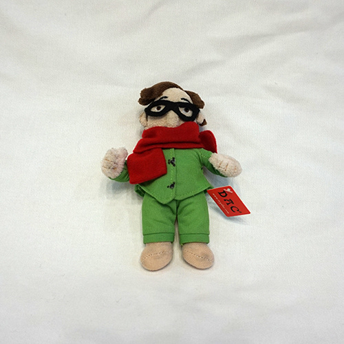 Chien haut-parleur en peluche marron