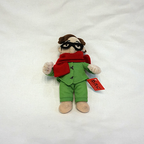 Chien haut-parleur en peluche marron