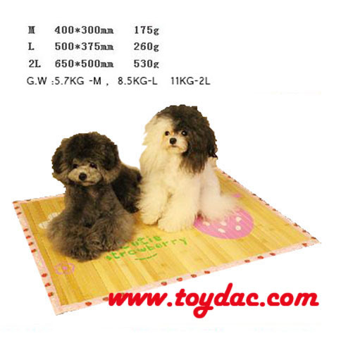 Tapis pour animaux de compagnie en bambou carbonisé naturel