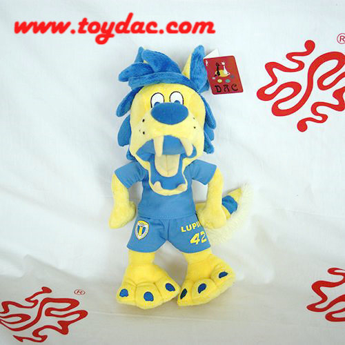 Mascotte de club de football en peluche