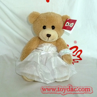 Poupée de jouet d'ours mignon de mariage en peluche
