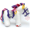 Jouet cheval blanc en peluche