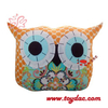 Coussin doux en pur coton hibou