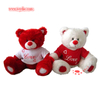 Ours en peluche rouge avec jouet T-shirt pour les vacances