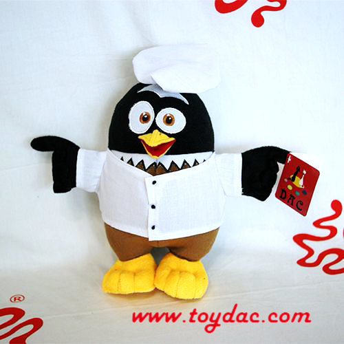 Mascotte de pingouin promotionnel en peluche