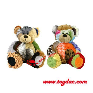 Ours arc-en-ciel de couleur fausse fourrure en peluche