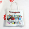 Sac shopping en tissu naturel imprimé couleur de la marque
