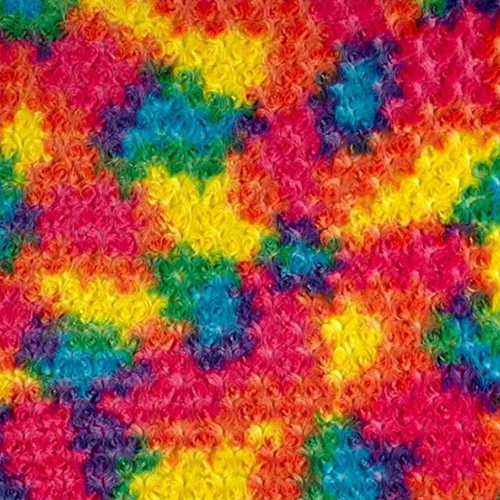 Tissu en peluche rose arc-en-ciel super doux