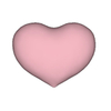 Modèle de papier de coussin de coeur d'amour de dessin animé
