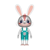 Moule 3D de poupée de lapin de dessin animé