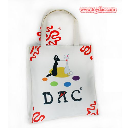 Sac shopping en tissu naturel imprimé couleur de la marque